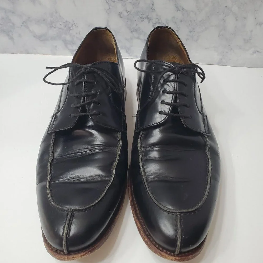 Berwick 1707 Split Toe Derby Dress Shoe Mens 9.5 Black Leather Goodyear‎ Welted